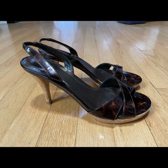 STUART WEITZMAN Patent Peeptoe Slingbacks - Picture 16 of 16